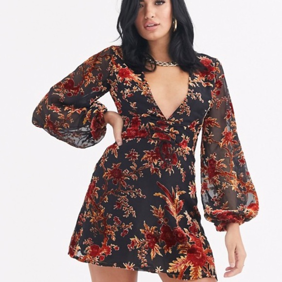 TigerMist Burnout Velvet Dress - Picture 1 of 4